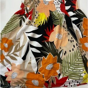 LOFT knee length skirt floral high waist